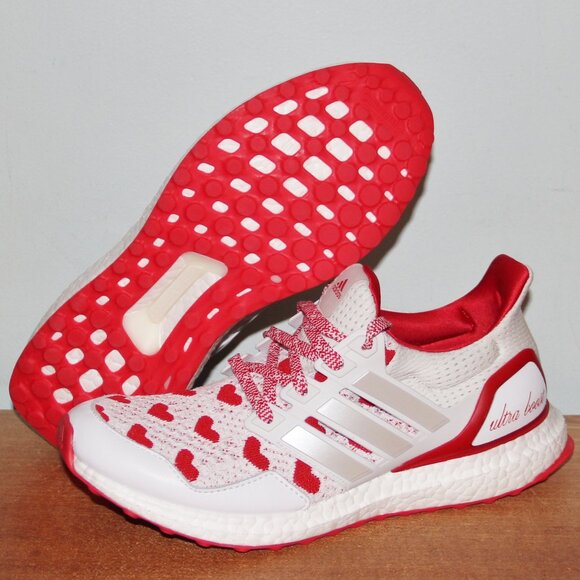 adidas Shoes - Adidas UltraBoost 1.0 Valentine's Day Running Shoes Womens 9 White Red